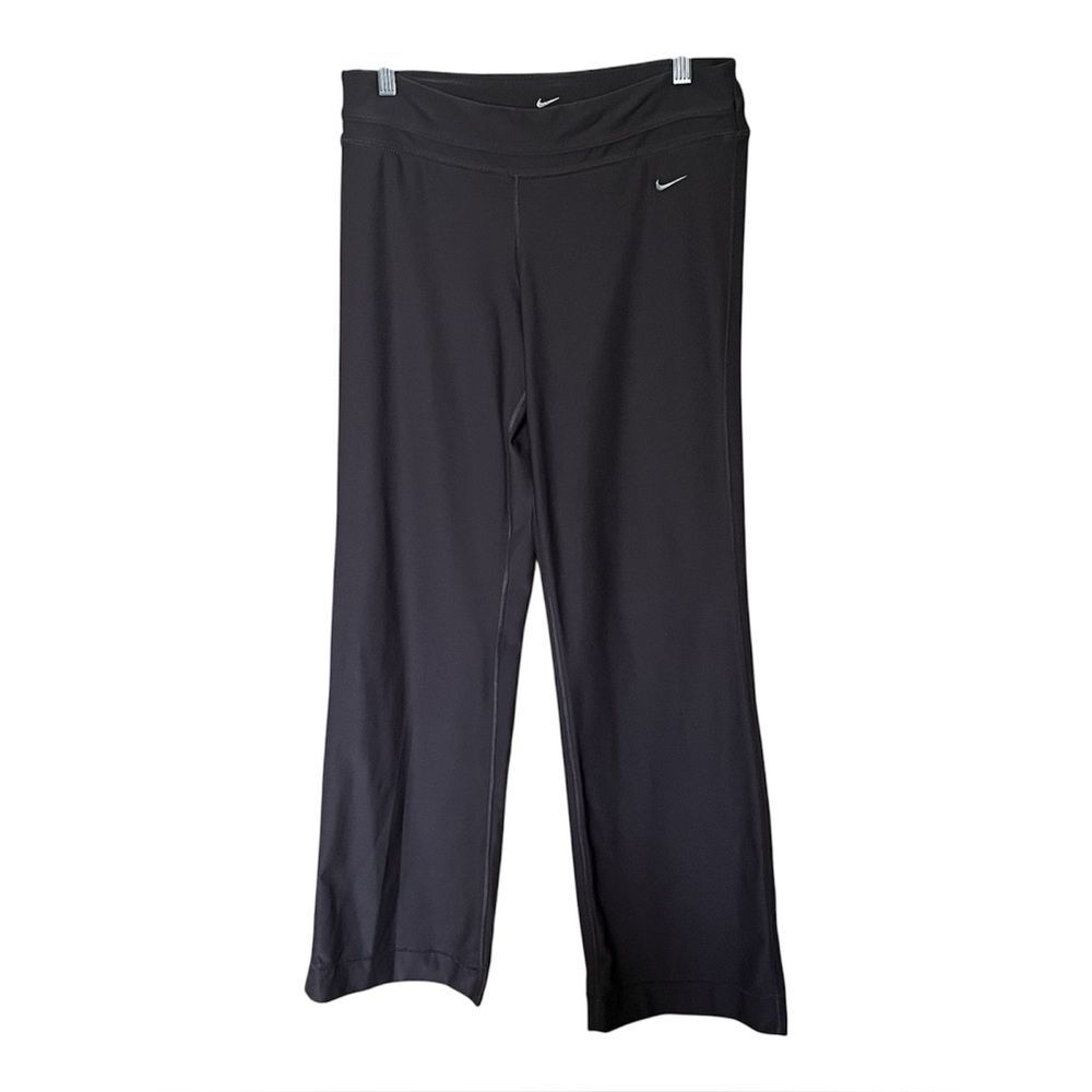 Nike Dri-Fit Dark Gray Pull-On Wide-Leg Yoga Athleisure Pants Size Medium